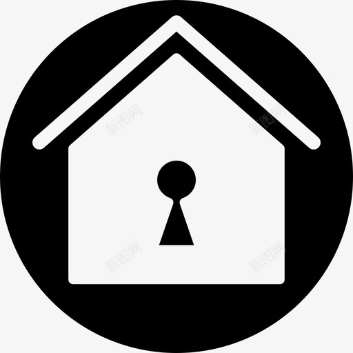 房子里有一个钥匙孔保安监控满了图标svg_新图网 https://ixintu.com 保安 房子里有一个钥匙孔 监控满了