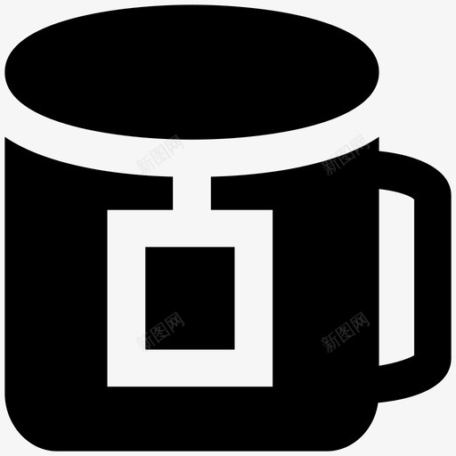茶杯食物大胆的固体图标svg_新图网 https://ixintu.com 茶杯 食物大胆的固体图标
