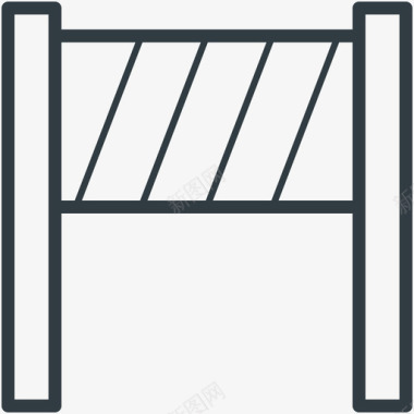 施工屏障安全线图标图标