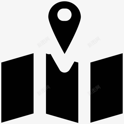 地图定位器旅行粗体图标svg_新图网 https://ixintu.com 地图定位器 旅行粗体图标