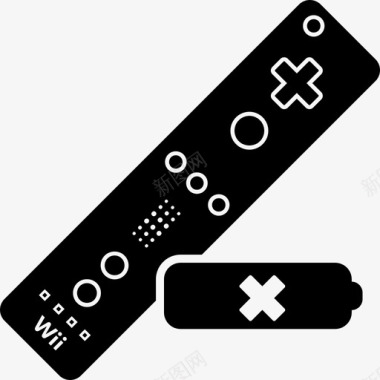 Wii游戏控制没有电池控制视频游戏图标图标