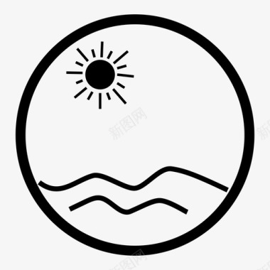 海阳温暖日落图标图标