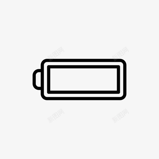 电池充电空图标svg_新图网 https://ixintu.com 低 充电 剩余时间 插头 更换 电池 电源 空 能量 高科技小配件