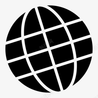 全球网络球形图标图标