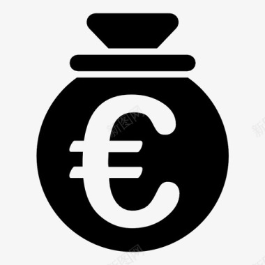 欧元基金储蓄货币图标图标