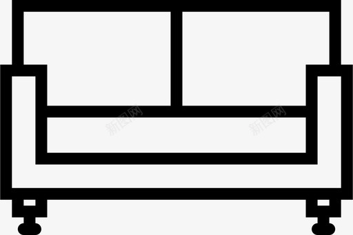 2座沙发软垫家具客厅图标图标