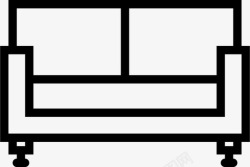2座沙发2座沙发软垫家具客厅图标高清图片