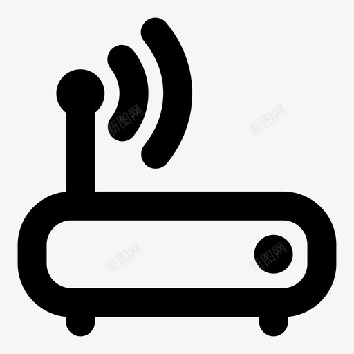 wifi路由器信号发送图标svg_新图网 https://ixintu.com wifi路由器 互联网 信号 发送 数据 无线 网络 网络服务器粗体轮廓 连接