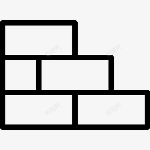 砖墙障碍物砌块图标svg_新图网 https://ixintu.com 修理 基础 建筑 建筑轮廓 砌块 砖墙 障碍物