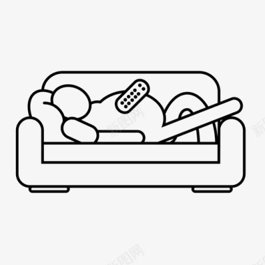 懒散沙发放松图标图标