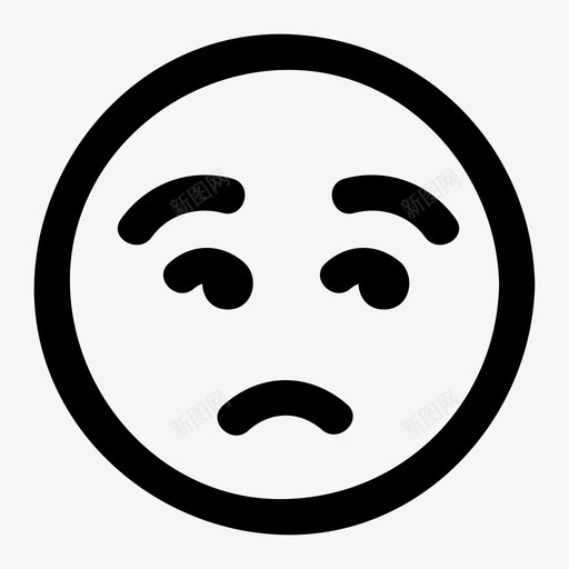 怀疑情绪皱眉图标svg_新图网 https://ixintu.com 失望 怀疑 悲伤 情绪 情绪化情绪 沮丧 皱眉 表情