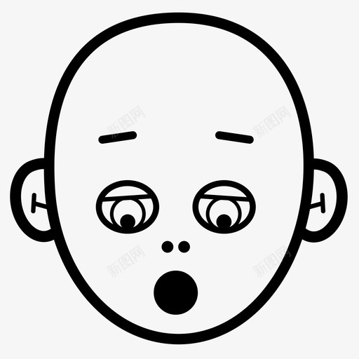 惊讶的脸鼻子头图标svg_新图网 https://ixintu.com 头 孩子 惊讶 惊讶的脸 眼睛 耳朵 脸 鼻子