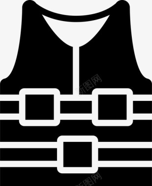 救生衣游泳安全图标图标