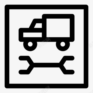 卡车服务运输补充图标图标