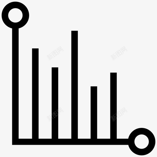 水平条形图信息图形线图标svg_新图网 https://ixintu.com 信息图形线图标 水平条形图