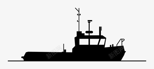 拖船船和船图标图标