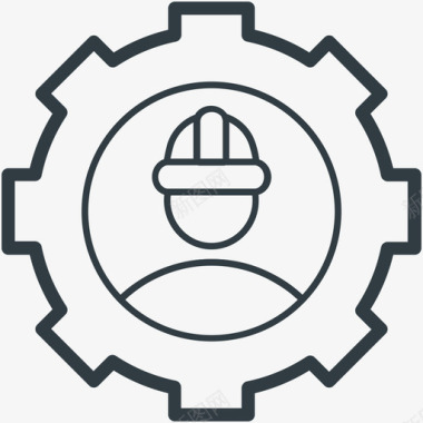 工程师工程线图标图标