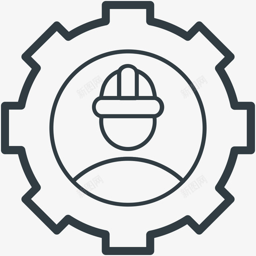 工程师工程线图标svg_新图网 https://ixintu.com 工程师 工程矢量线图标