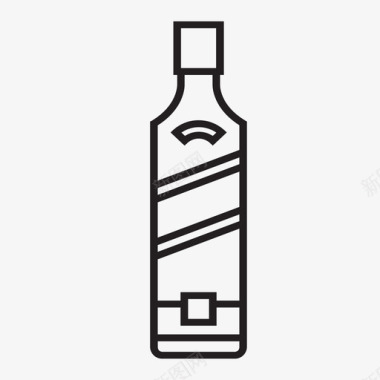 威士忌瓶葡萄酒威士忌图标图标