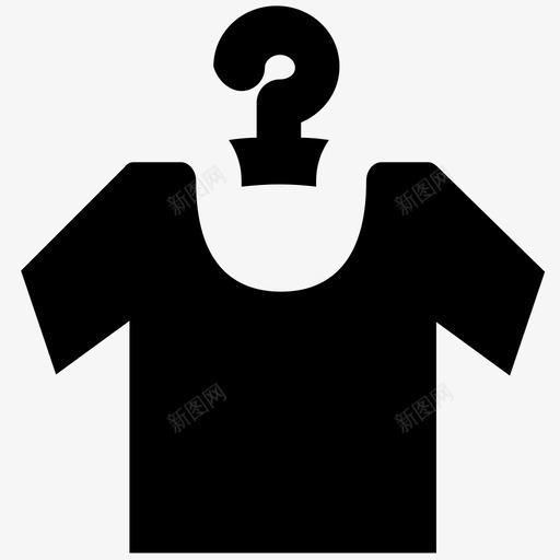 衣架上的衬衫时尚大胆的纯色图标svg_新图网 https://ixintu.com 时尚大胆的纯色图标 衣架上的衬衫