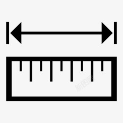 尺寸宽度测量尺寸米图标高清图片