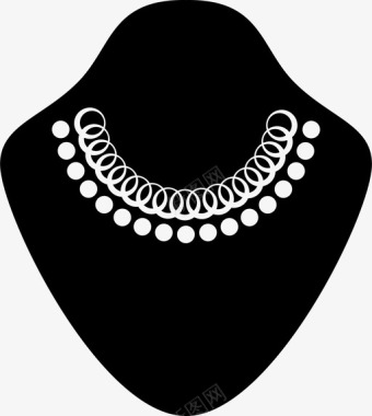 项链胸像布局珠宝展台图标图标