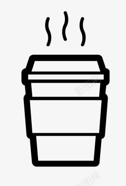 热咖啡蒸汽拿铁图标图标