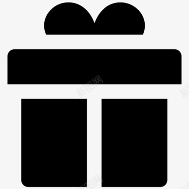 礼品圣诞礼物包装盒图标图标