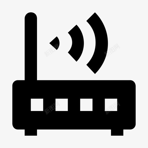 wifi路由器无线wifi信号图标svg_新图网 https://ixintu.com wifi信号 wifi调制解调器 wifi路由器 互联网设备 广告和媒体材料设计图标 无线 无线互联网