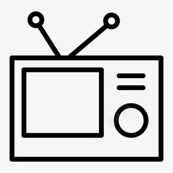 crt电视视图多媒体图标高清图片