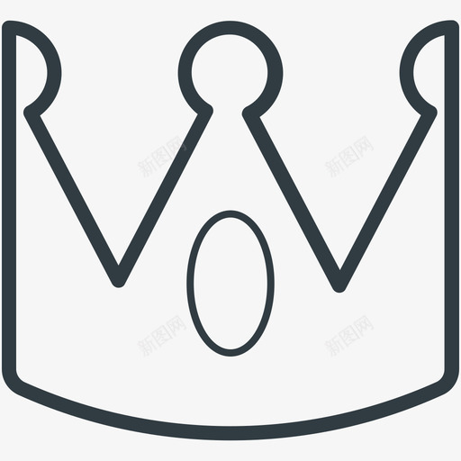 皇冠时尚和服装线图标svg_新图网 https://ixintu.com 时尚和服装矢量线图标 皇冠