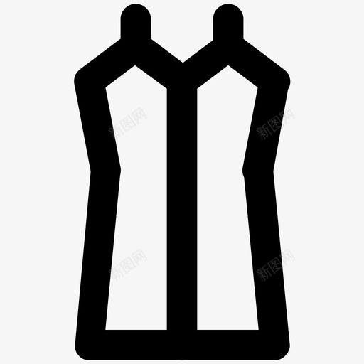 吊带连衣裙衣服大胆的线条图标svg_新图网 https://ixintu.com 吊带连衣裙 衣服大胆的线条图标