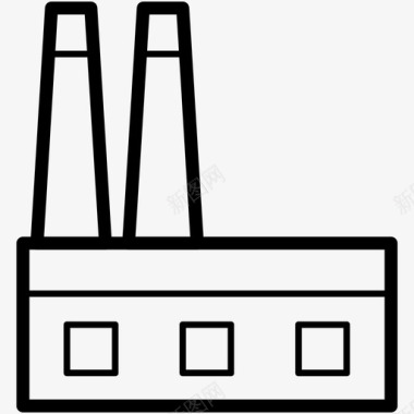 工厂商业烟囱图标图标