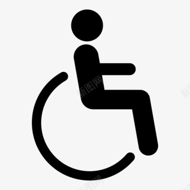 轮椅特殊需求坡道图标图标