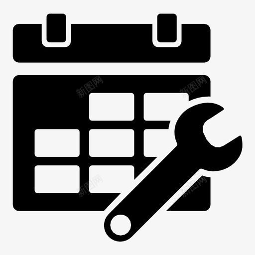 日历配置存储设置图标svg_新图网 https://ixintu.com 分析 品牌 存储 房子 扳手 日历配置 时间表 波段 设置 配置日历