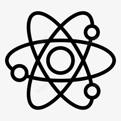 原子能量物理图标svg_新图网 https://ixintu.com 原子 物理 环境 电 电子 能量 自旋 自然 轨道