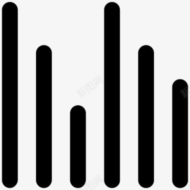 条形图声音频率配乐图标图标