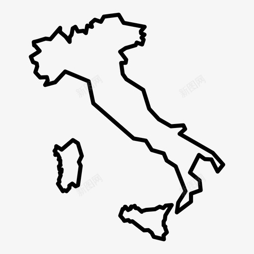 意大利靴子国家图标svg_新图网 https://ixintu.com 世界地图 位置 国家 地图 外国 大 导航 意大利 语言 靴子