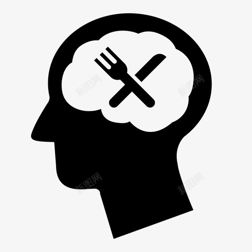 餐厅大脑吃饭图标svg_新图网 https://ixintu.com 出去 吃饭 坐 坐下 大脑 思考 男人 男人的想法 餐厅