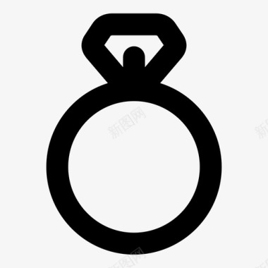 结婚戒指订婚节日图标图标