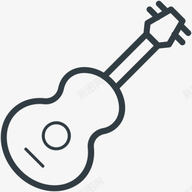 吉他多媒体线图标图标
