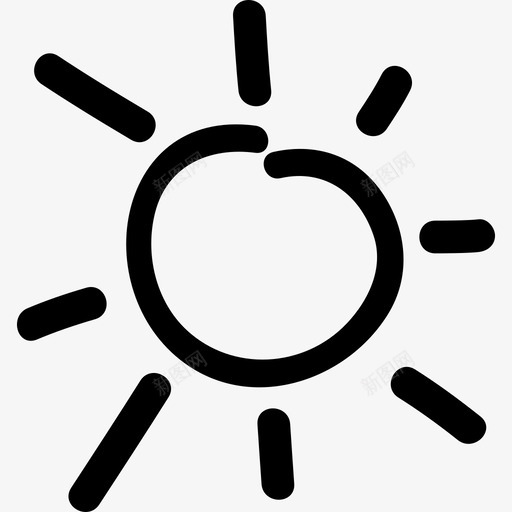太阳手绘日符号界面手绘图标svg_新图网 https://ixintu.com 太阳手绘日符号 手绘 界面