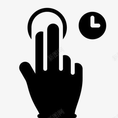 两个手指点击保持点击保持组织者图标图标