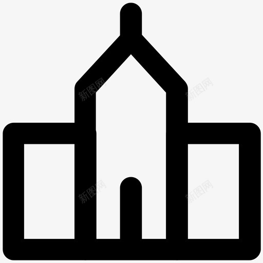 学校建筑建筑和家具用粗体线条图标svg_新图网 https://ixintu.com 学校建筑 建筑和家具用粗体线条图标