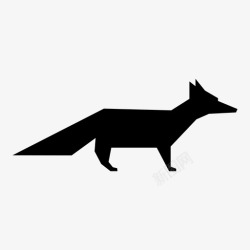 猫腿狐狸犬科狼图标高清图片