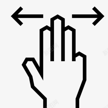 三个手指滑动垫移动图标图标