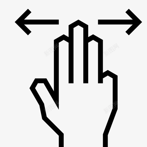 三个手指滑动垫移动图标svg_新图网 https://ixintu.com 三个手指滑动 垫 左 手 手势 拖动 移动 角度手势 触摸 论坛
