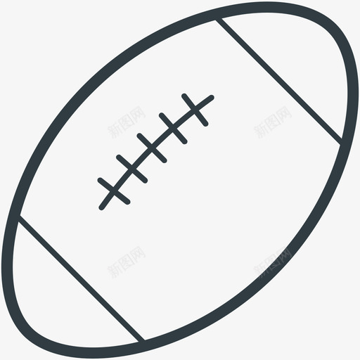 橄榄球运动线图标svg_新图网 https://ixintu.com 橄榄球 运动矢量线图标