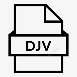 Djvdjv文件免提文件格式图标高清图片