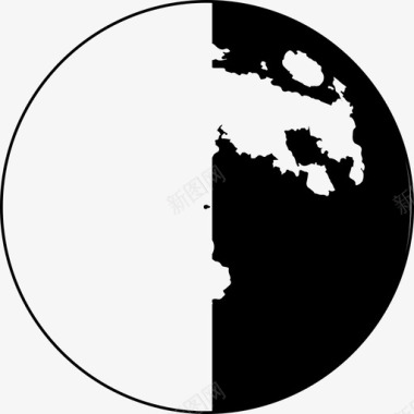 半月相符号天气月亮相1图标图标